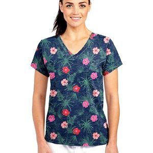 NWT NEW Fresh Produce Coastal Floral V-Neck Top MEDIUM